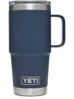 New! Yeti 20 oz. Rambler Travel Mug Thermos Stainless Steel Cup + Stronghold Lid